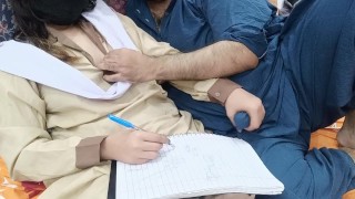 Desi Pakistani Student Girl Got Sex Lesson From Her Old Stepfather