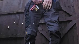Pissing outside