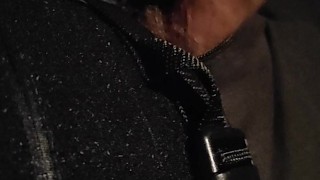 Cop exibicionist with big dick in the streets