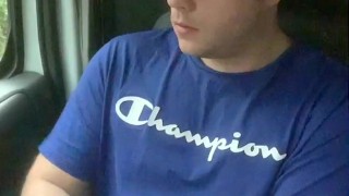 Ben fisher playing in Van in car park