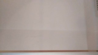 Nude piss shower in public staircase