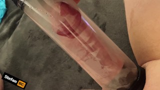 Close up penis pump