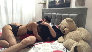 He rode hard on my colleague's penis