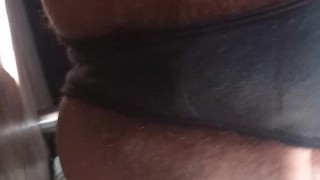 Smell close up panties thong hairy pussy big bush skinny latina