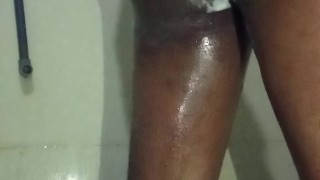 Big ass boy showing his ass and fingering