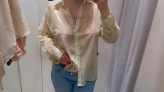 Sexy See Through Try on Haul Hard nipples