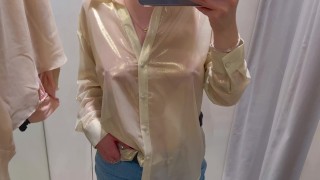 Sexy See Through Try on Haul Hard nipples