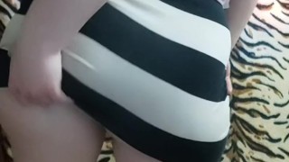 Russian beauty performs a seductive striptease