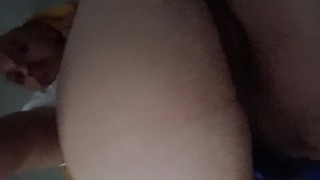 Anal with big stick XXX