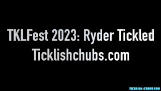 Bear Matt restrained his friend Ryder for rough tickling