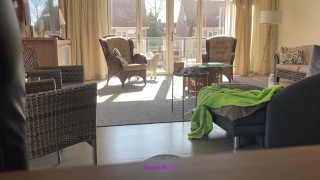 Tradwife recorded cleaning the house