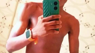 Playing with my huge dick