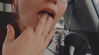 Snapchat hoe public car masturbation