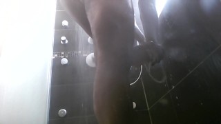 in shower in cum