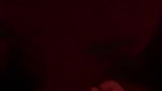 Goth girl moaning while sucking dick tied up and plugged