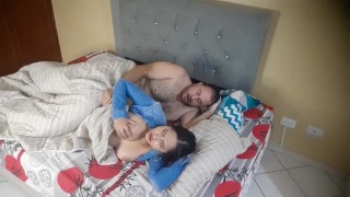 I finger my pussy in my godfather's room, and fucks my pussy, how delicious