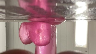 Shower time with my big toy😍 bubble butt gets big toy