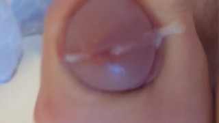 Using my Piss as Lube to make my Big Cock Cum!