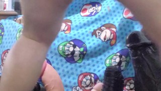 Sissy stuffs loose asshole