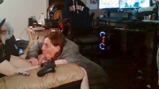 Heather Kane Milks in College Dorm wearing Gray Northface!