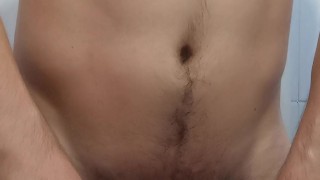 fit straight friend jerking off, fucking hands and FPOV cumshot