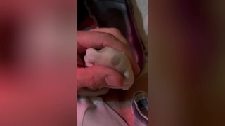 Playing with stinky socks and precumin while dirty talking