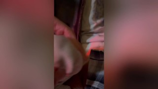 Playing with stinky socks and precumin while dirty talking