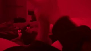 Cumming in my paw pad thigh highs