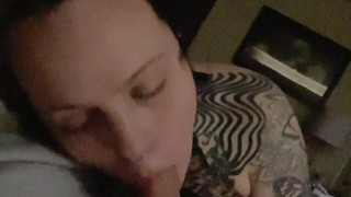 I was extra horny this morning - so I him up by giving him head