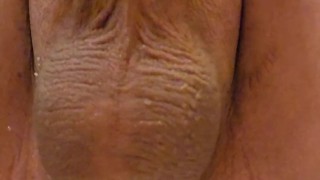 Monster dildo ruins asian hole, massive cum ropes and insertion ending