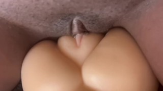 LESBIAN POV: SCISSORING & TRIBBING MY DRIPPING WET PUSSY TO MY PUSSY DOLL, PUSSY TO PUSSY GRINDING!