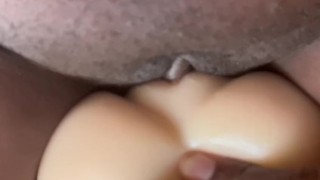LESBIAN POV: SCISSORING & TRIBBING MY DRIPPING WET PUSSY TO MY PUSSY DOLL, PUSSY TO PUSSY GRINDING!