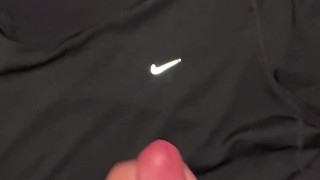 my flatmate doesn't know I used his GYM CLOTHES to wipe my CUMSHOT ** in slow motion **