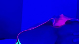 Anal creampie afterparty for submissive sissy rave slut. Blacklight anal toys