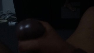 Black dick jerkoff. Wanking my cock
