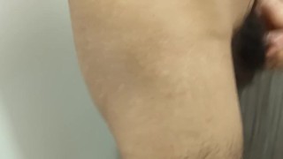 Homeless, hairy thug (Ch. 2) Naked thug wanks, licks his smelly pits and cums a lot