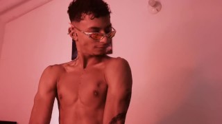 COLOMBIAN GUY DOING EXERCISES SHOWS HIS MUSCLES AND HIS HUGE PACKAGE