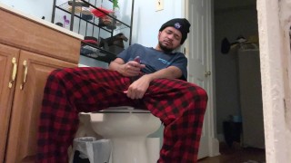 jacking off hard in slutty pajama pants