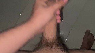Uncut Latino gets Horny and starts Jerking