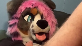 Furry fucks his tight ass until he cums