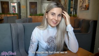 Remote Controlled Vibrator In Crowded Cafe - Letty Black