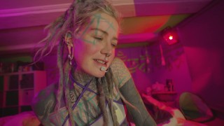 I enjoy anal hardcore rough sex give blowjob and masturbation with my big toys - tattooed woman