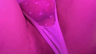 Cute Chaste Femboy Plays with Vibrator and Dildo Before She Cums In Her Cage