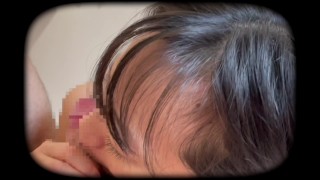フェラ好き彼女の濃厚主観フェラ♡乳首をせめたら「挿れて」と懇願♡生中出しセックス　日本人 カップル 素人 騎乗位