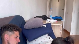 My Little Mouth Sucks A Fat Cock Till He Drops His Cum Little feet in action