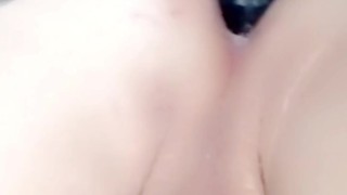 Playing with my new dildo while showing my clitty!