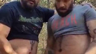 Huge Cumshot Goon in Busy Forrest