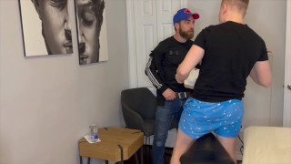 Horny hairy ass dad got fucked during massage by new masseur.