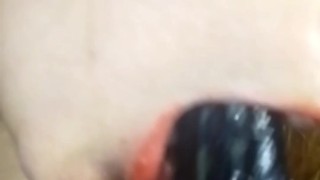 Lucy is naughty and puts the toy in her ass and loves it