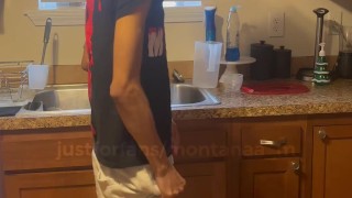 Miles kitchen cum full vid on JFF